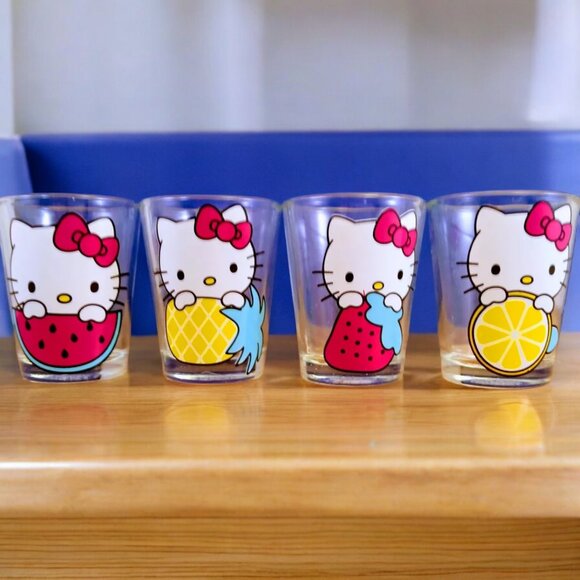 Hello Kitty Other - NEW!!! - HELLO KITTY 4 Pack Mini Glass Set - Fruit - 1.5 OZ